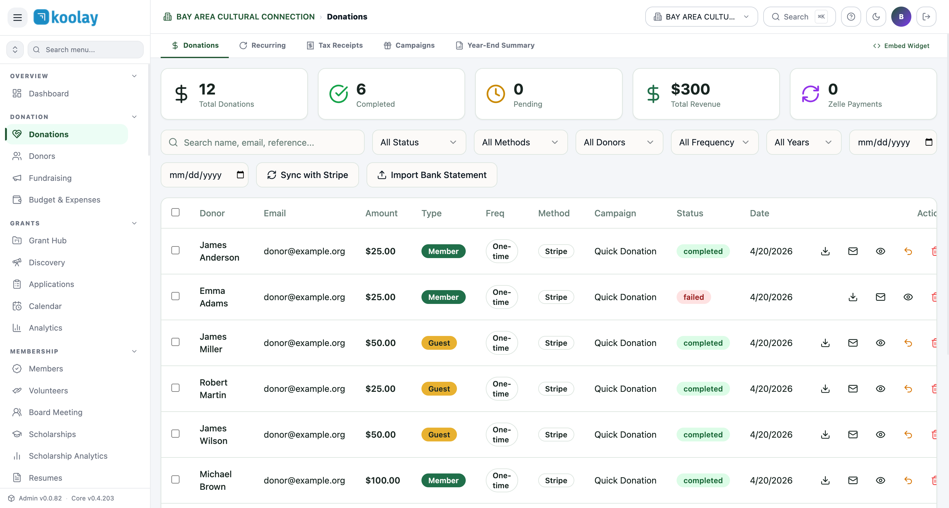 Donations Hub